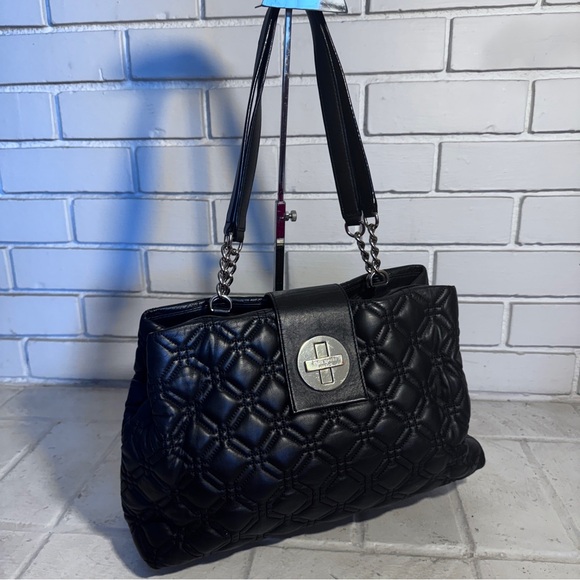 Kate Spade Astor Court Elena Black Quilted Leather Shoulder...